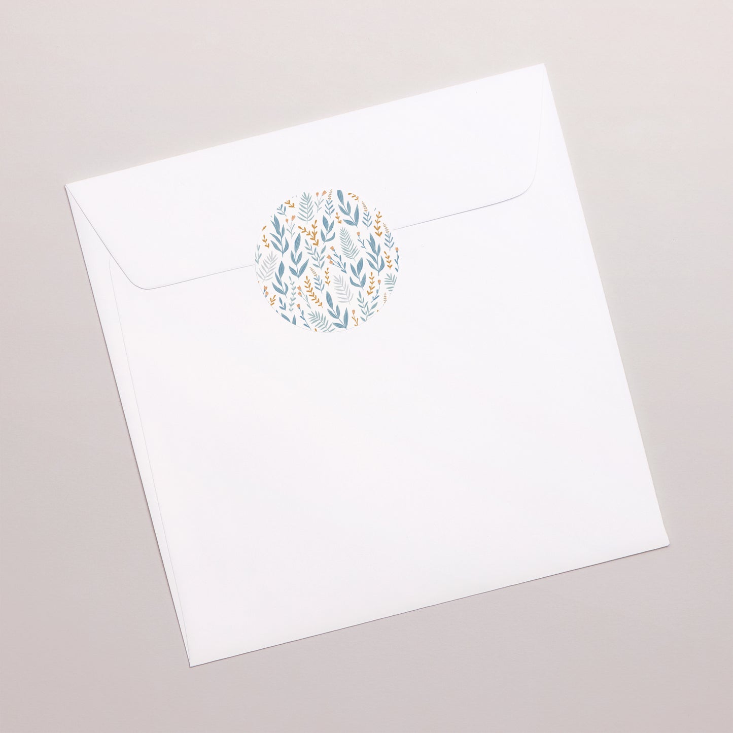 Sticker Kommunion Rund Taube und blaue Blumen foto N° 3