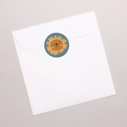 Sticker Geburt Rund Kleiner Löwe foto N° 3