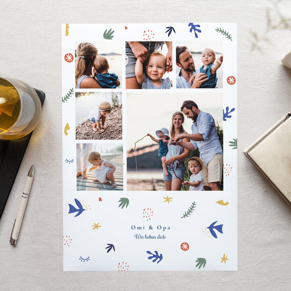 Kalender Weihnachten Einzelseite Porträt Auf die Art des Fauvismus foto
