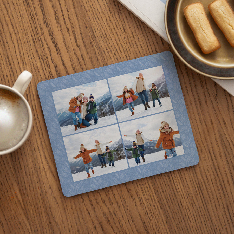 Mousepad Weihnachten Rechteck Eisiges Wintermuster foto