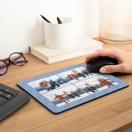 Mousepad Weihnachten Rechteck Eisiges Wintermuster