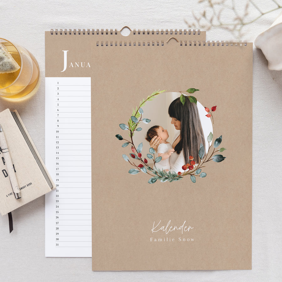 Kalender Weihnachten Wandgemälde A3 Weihnachtskrone III foto
