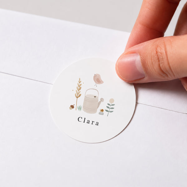 Sticker Geburt Rund Der Hühnerhof feiert foto