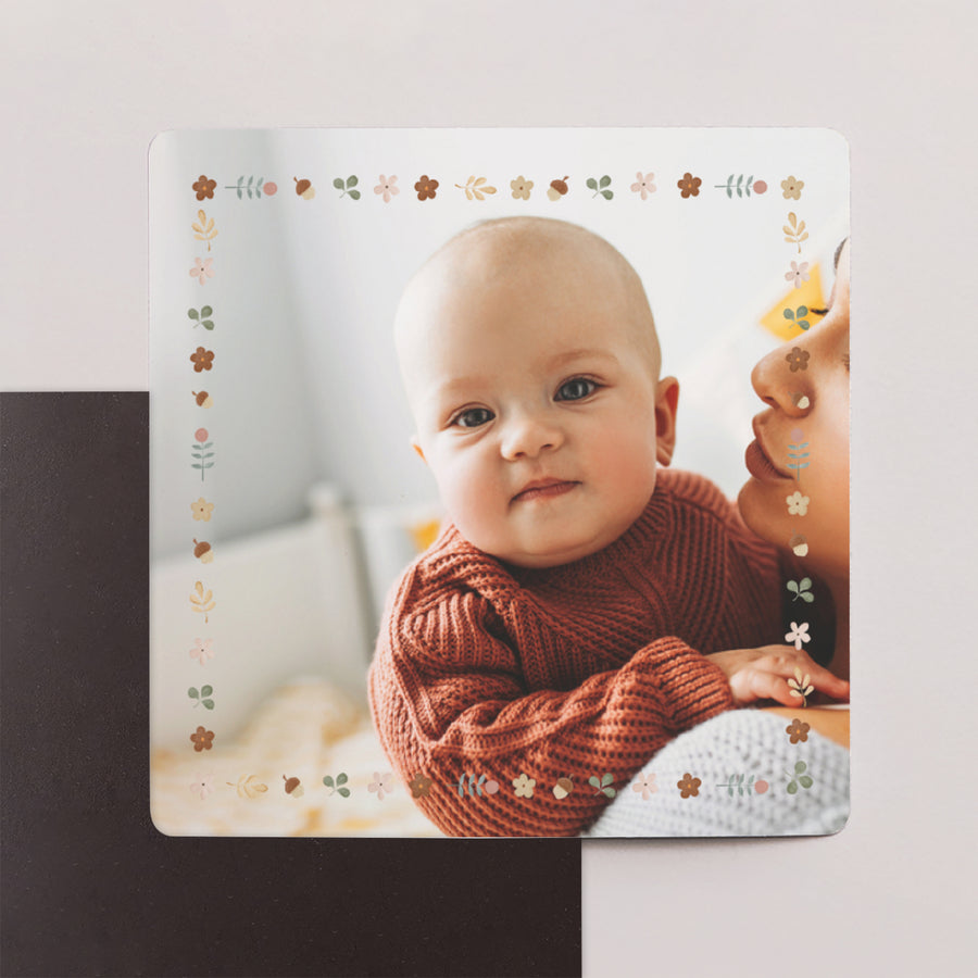 Dankeskarte Geburt Satz von 9, magnetisch. Silvester-Trend foto