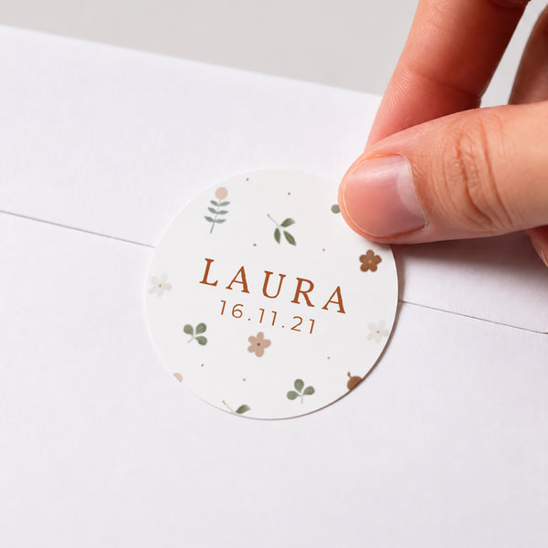 Sticker Geburt Rund Silvester-Trend foto