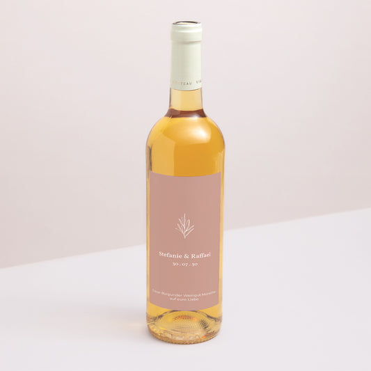 Flaschenetikett Hochzeit Porträt Deine Pastellfarbe foto