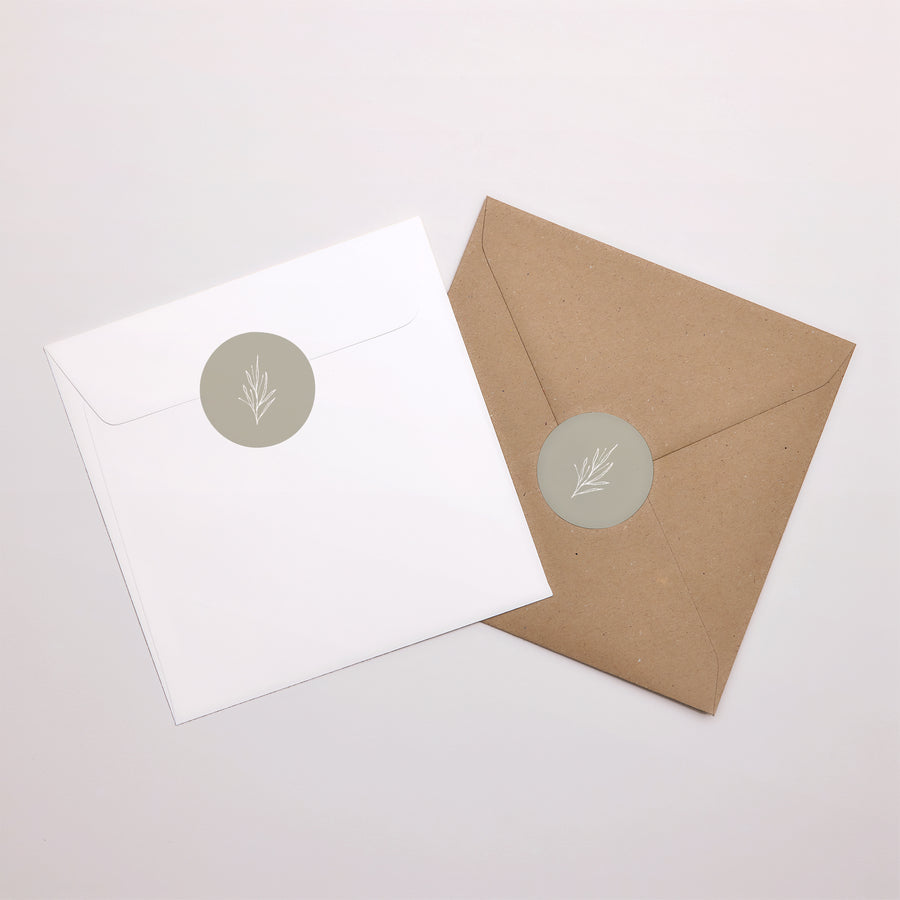 Sticker Hochzeit Rund Deine Pastellfarbe foto