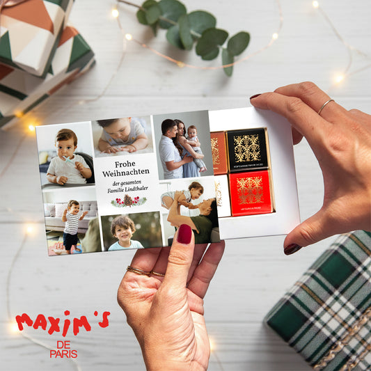 Personalisierte Schokoladenbox Objekte 6 Schokoladen Liebeskasten foto