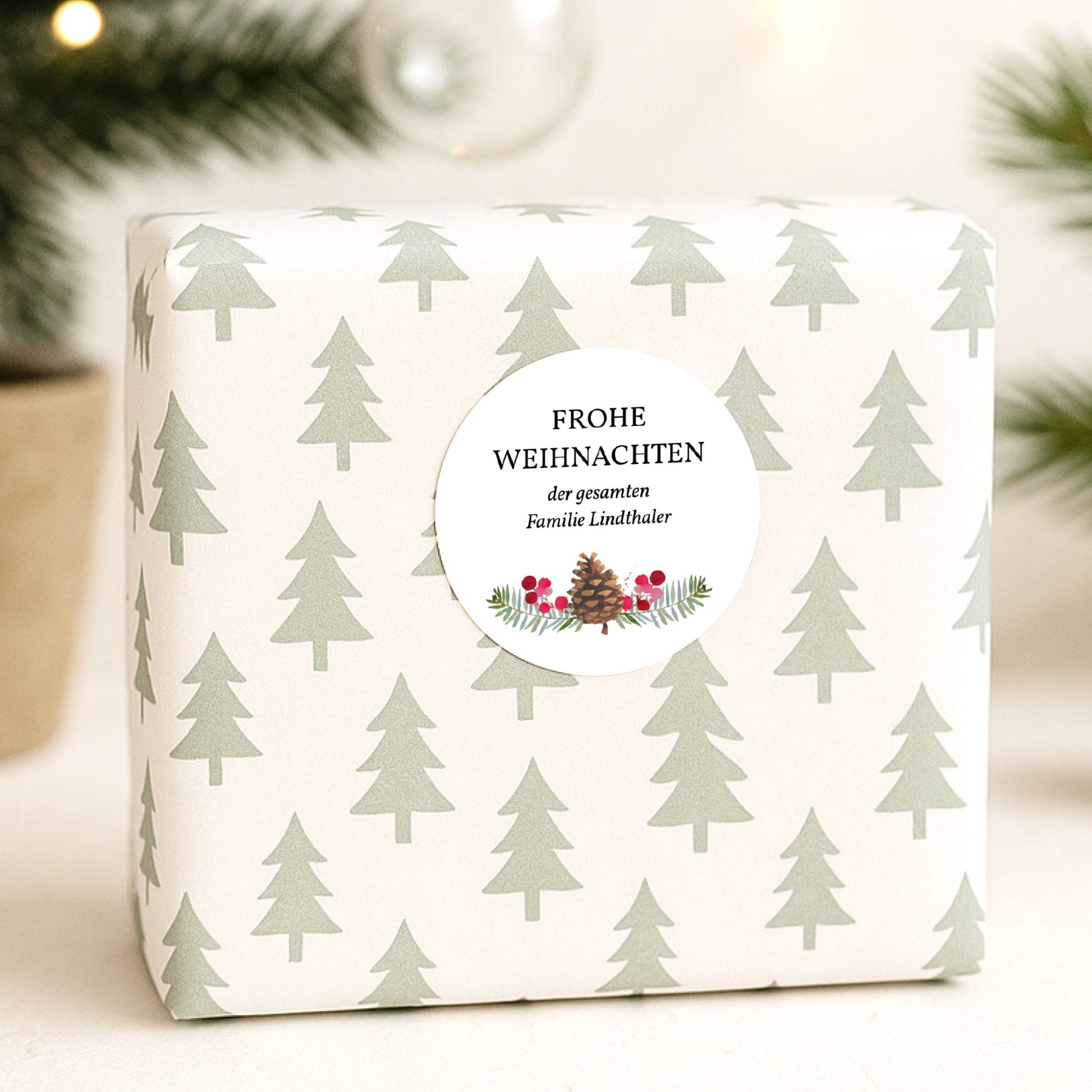 Sticker Weihnachten Rund Liebeskasten foto N° 1