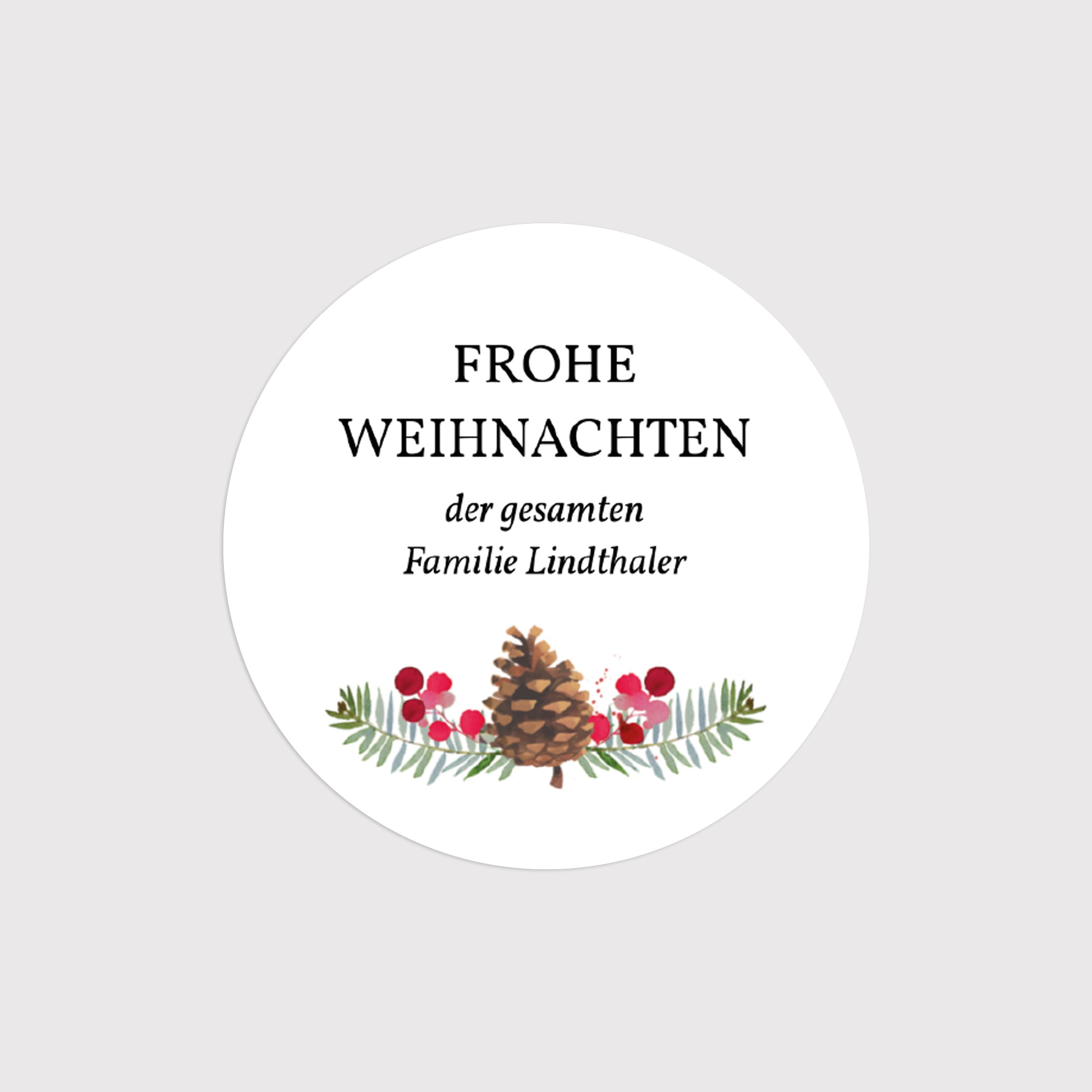 Sticker Weihnachten Rund Liebeskasten foto N° 2