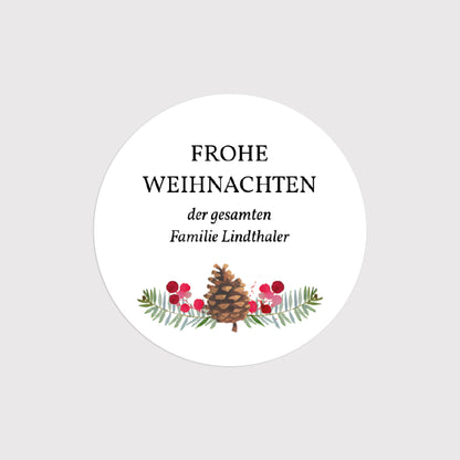 Sticker Weihnachten Rund Liebeskasten foto N° 2