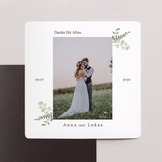 Dankeskarte Hochzeit Satz von 9, magnetisch. Neo Champêtre foto