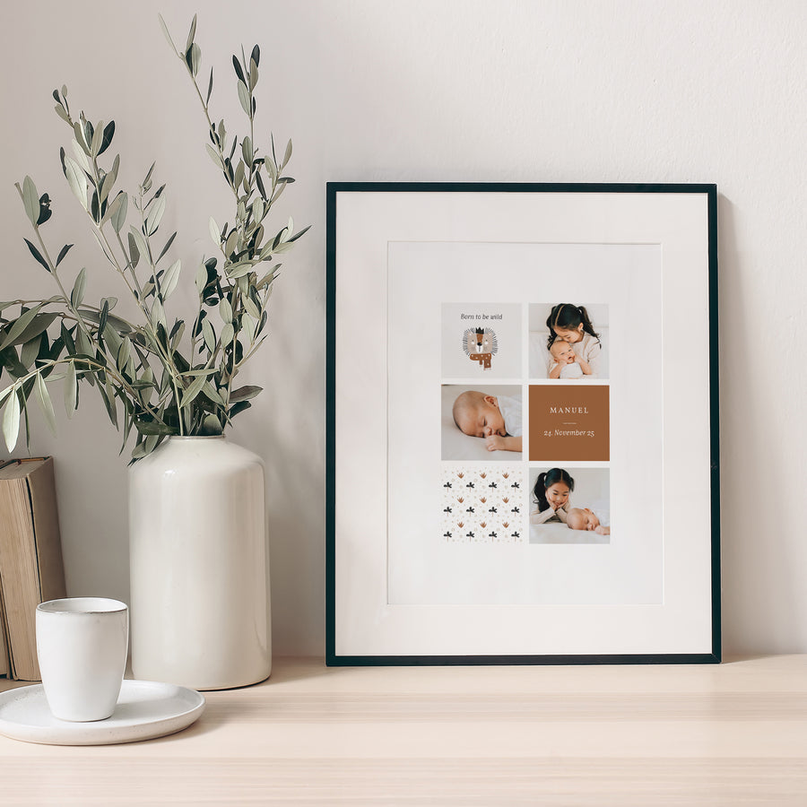 Poster Geburt Porträt König des Dschungels foto