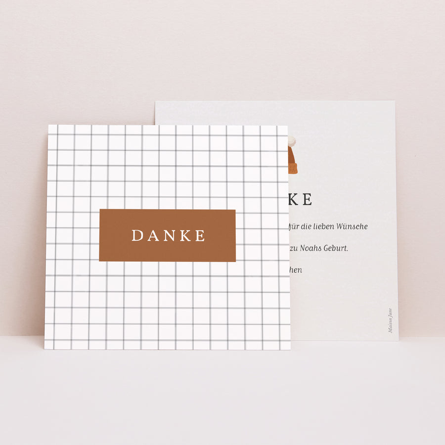 Dankeskarte Geburt Quadrat Kleiner roter Panda foto
