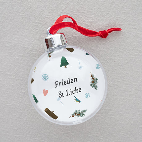 Weihnachtskugel Weihnachten Runde Weihnachtskugel Tannenzweig