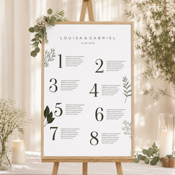 Sitzplan Hochzeit Porträt Luberon foto