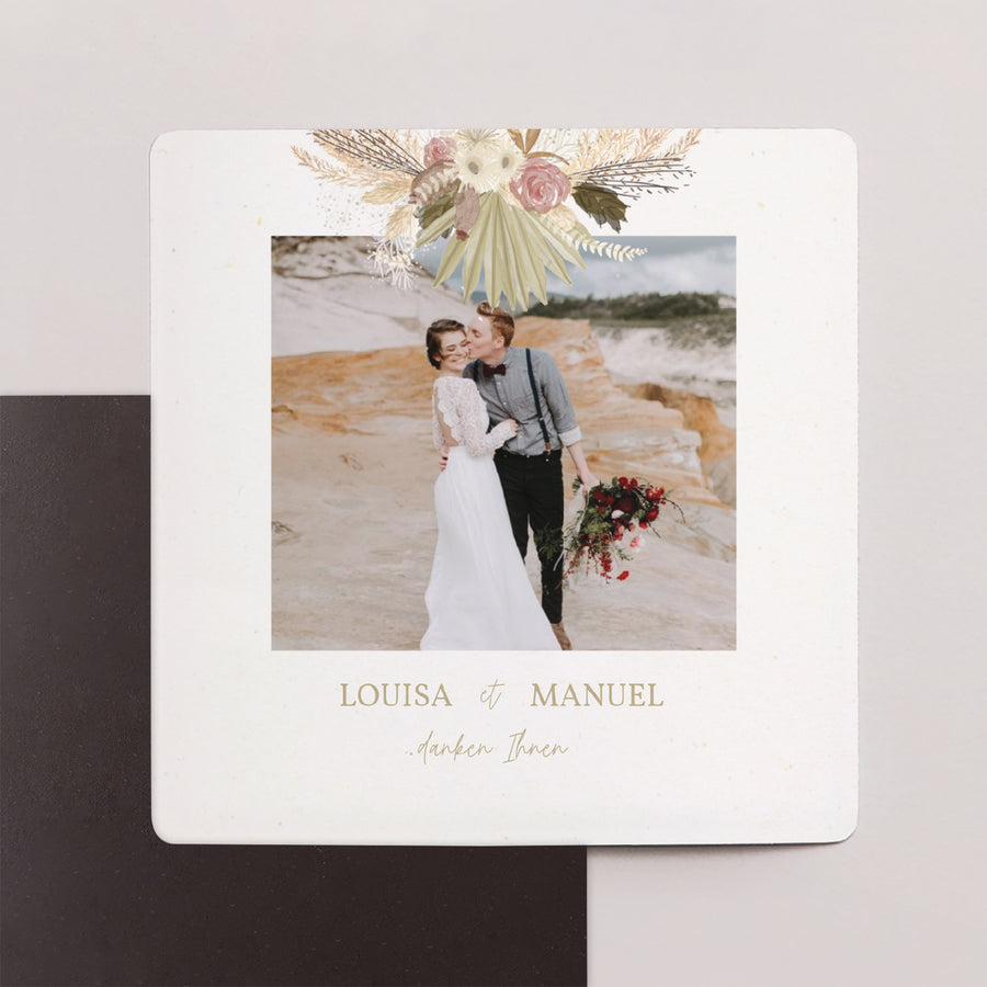 Dankeskarte Hochzeit Satz von 9, magnetisch. Boho-Arche foto