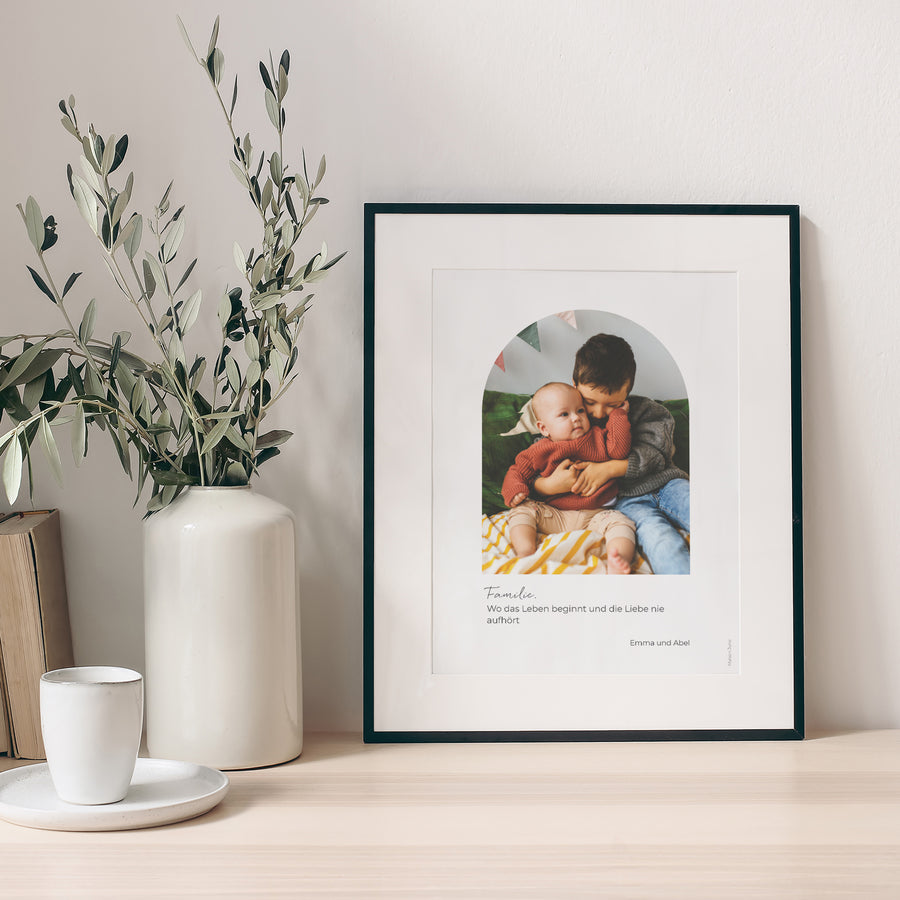 Poster Objekte Porträt Das Glück wird in der Familie geschaffen -Fest der Omas foto