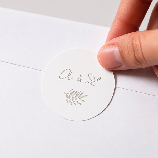 Sticker Hochzeit Rund Goldene Krone foto
