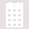 Sitzplan Hochzeit Porträt Kranz Blumen Aquarell foto N° 2