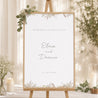 Begrüßungstafel Hochzeit Porträt 60 x 90 cm Kranz Blumen Aquarell foto N° 1