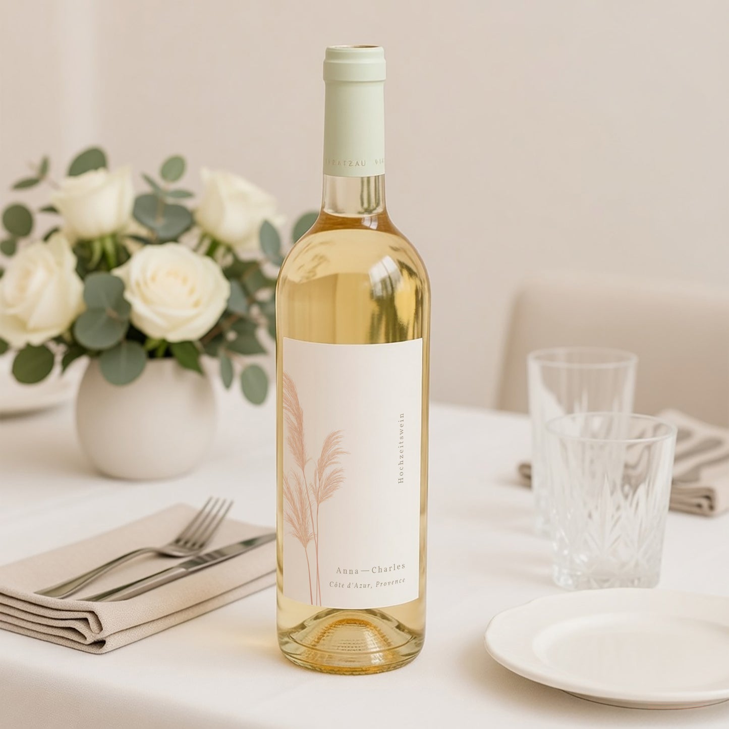 Flaschenetikett Hochzeit Porträt Viva la pampa foto N° 2