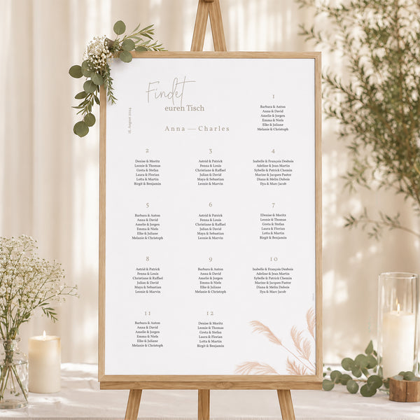 Sitzplan Hochzeit Porträt Viva la pampa foto