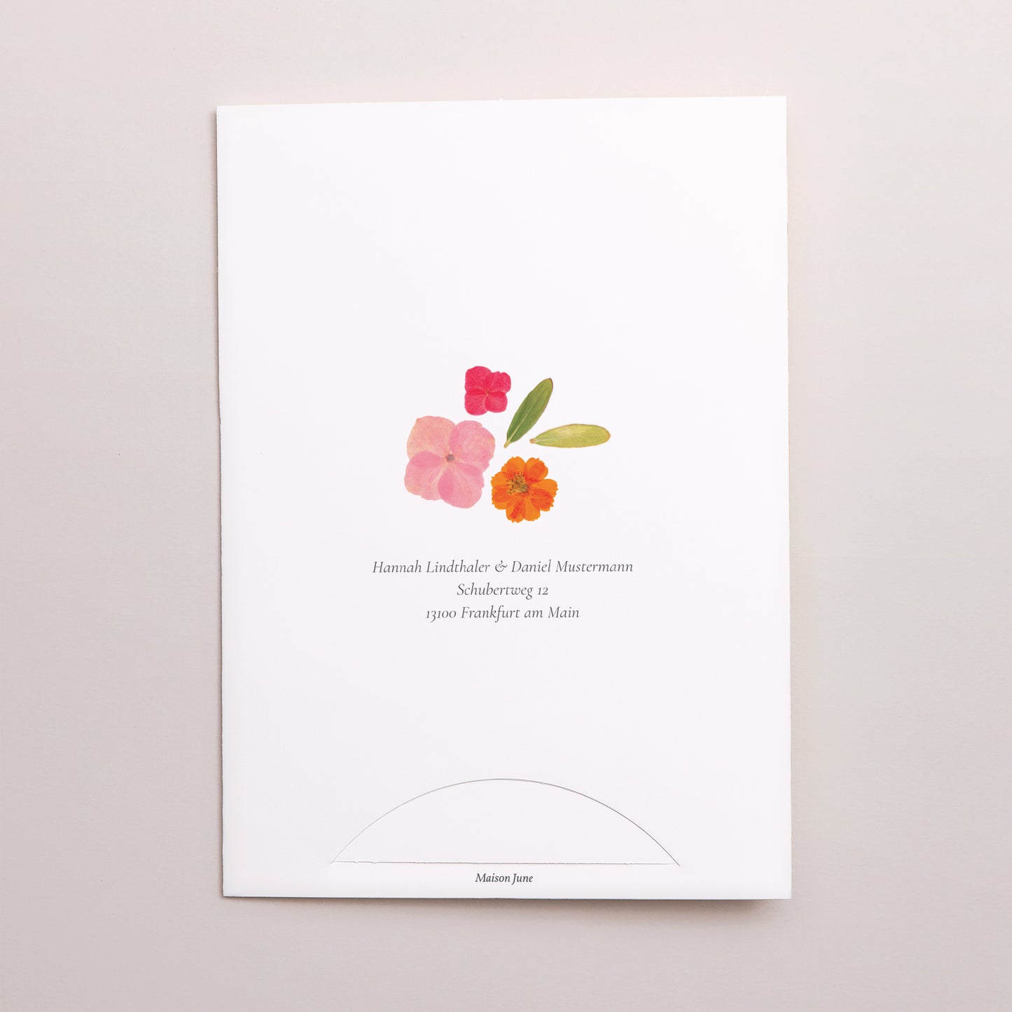 Hochzeitseinladung Hülle für 2 Karten Herbarium-Blüten foto N° 4