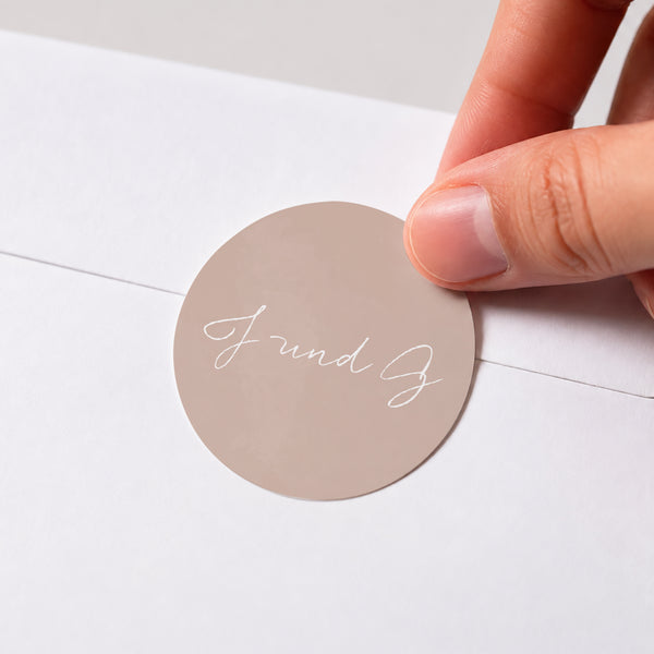 Sticker Hochzeit Rund Paar zum Zusammenstellen im Boho-Stil foto