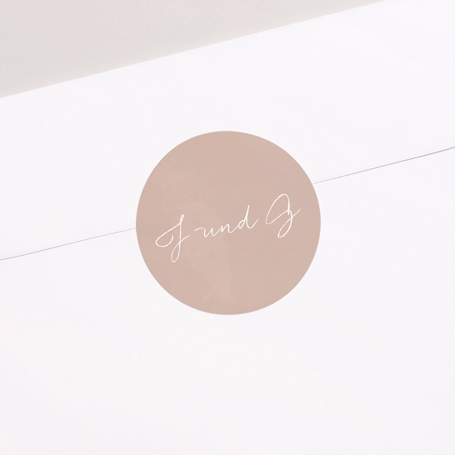 Sticker Hochzeit Rund Paar zum Zusammenstellen im Boho-Stil foto
