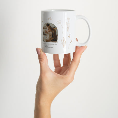 Tasse Objekte Weiß Kleines Herbarium für Mama