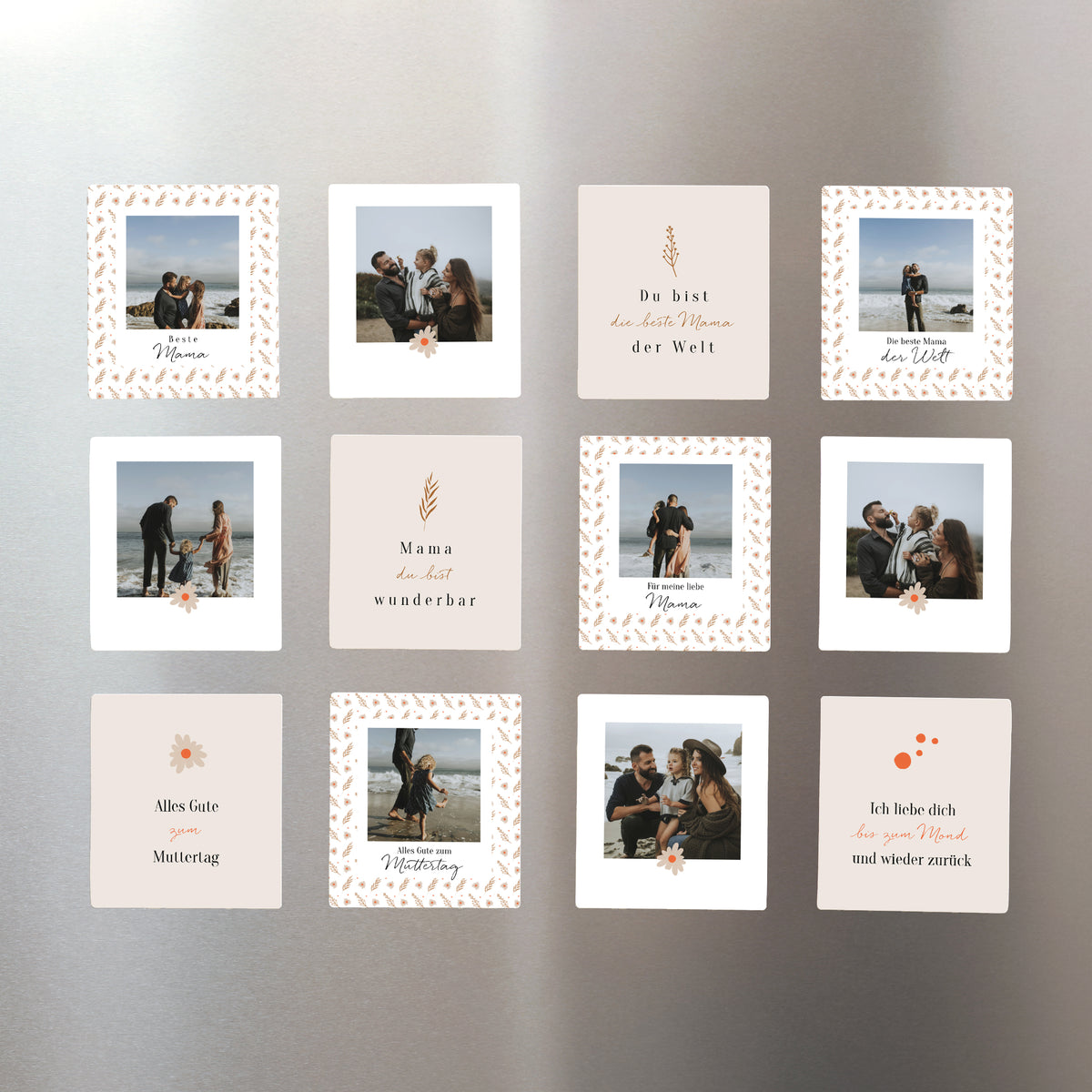 Magnet Objekte Pack mit 12, magnetisch Muttertag Blumen Muster foto