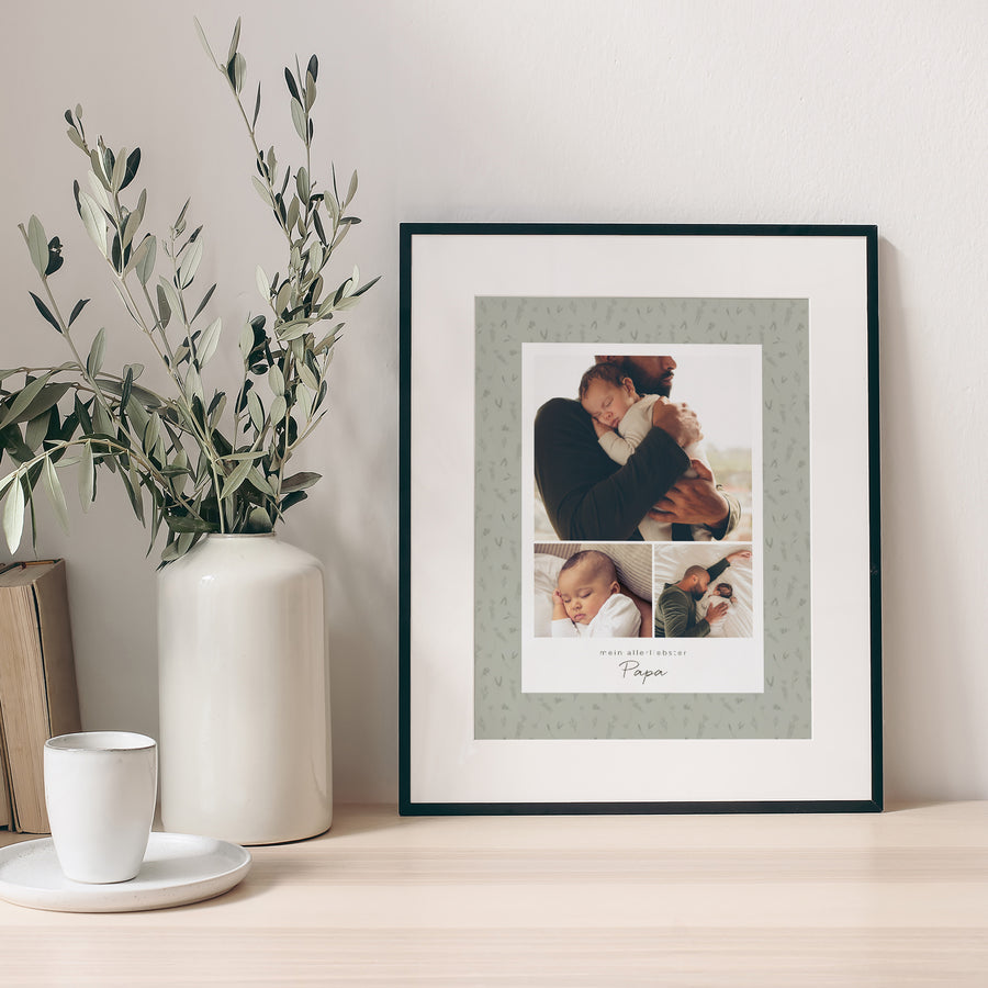 Poster Objekte Porträt Kleines Herbarium für Papa foto
