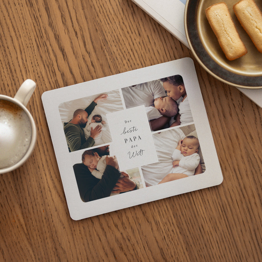 Mousepad Objekte Rechteck Der beste Papa der Welt foto