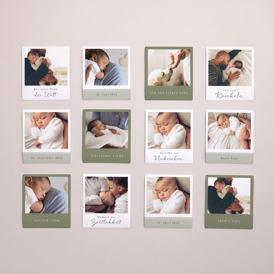 Magnet Objekte Pack mit 12, magnetisch Der beste Papa der Welt - Kaki foto