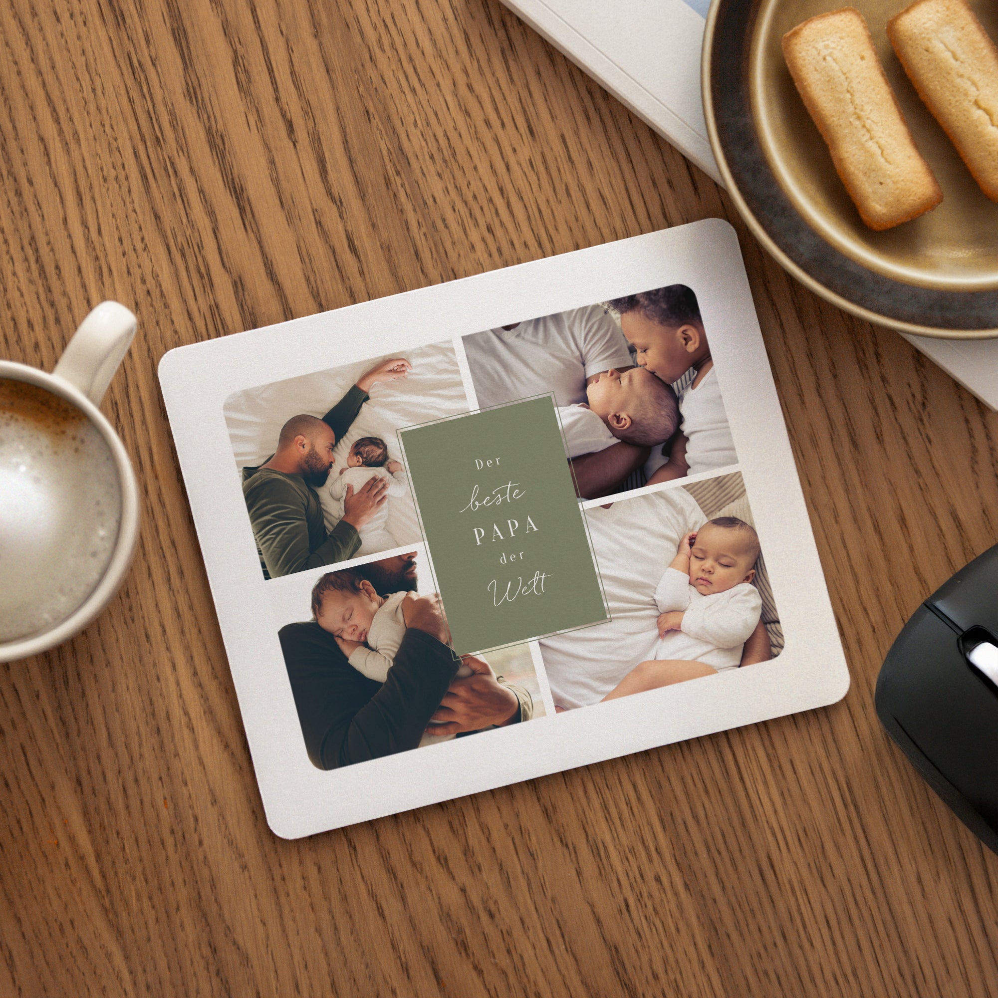 Mousepad Objekte Rechteck Der beste Papa der Welt - Kaki foto N° 1
