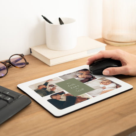 Mousepad Objekte Rechteck Der beste Papa der Welt - Kaki
