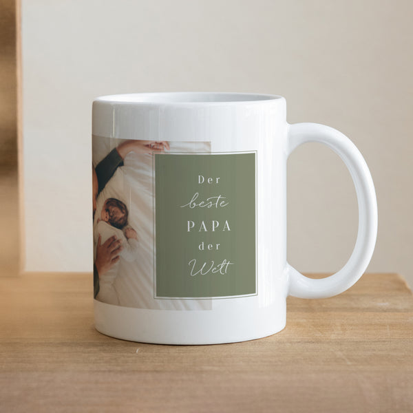 Tasse Objekte Weiß Der beste Papa der Welt - Kaki foto