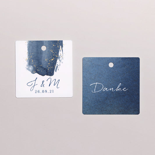 Vorgelochtes Etikett Hochzeit quadratisch Magische Nacht foto