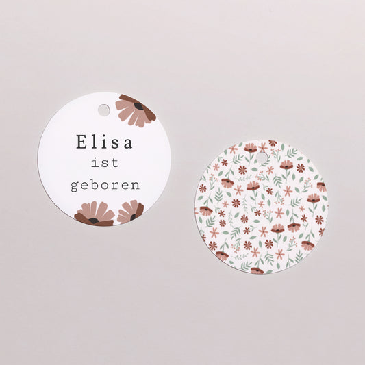 Vorgelochtes Etikett Geburt Runde Liberty Mädchen Akkordeon foto