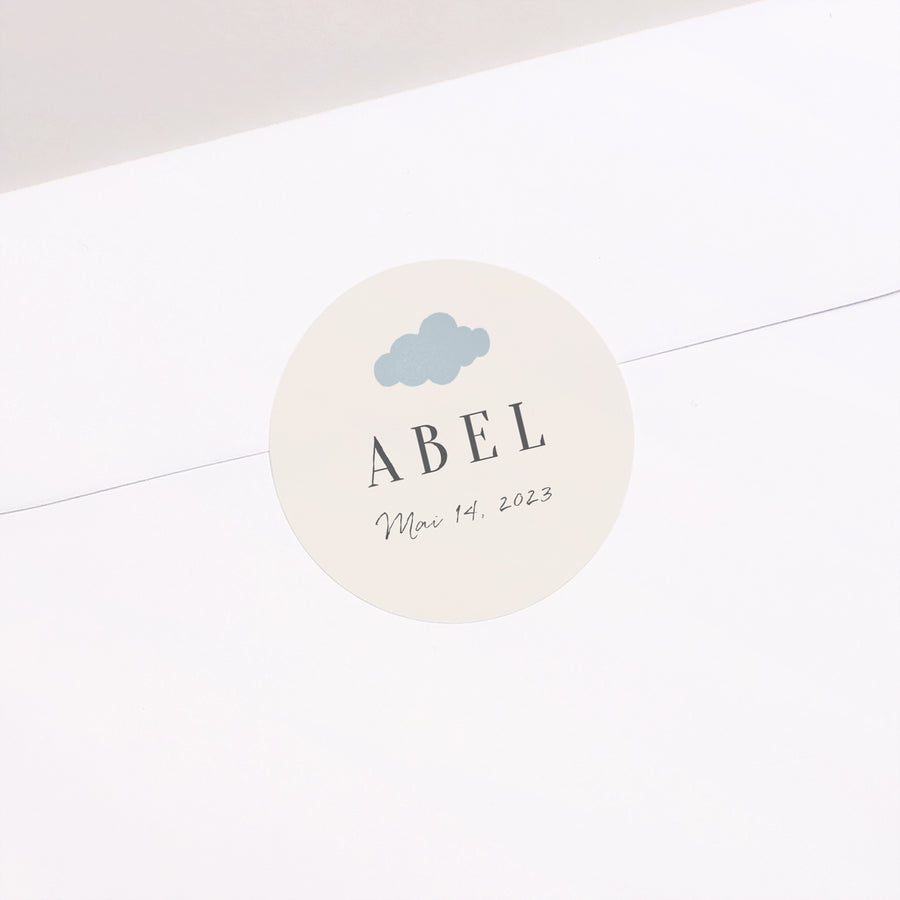Sticker Geburt Rund Acid Pastell foto