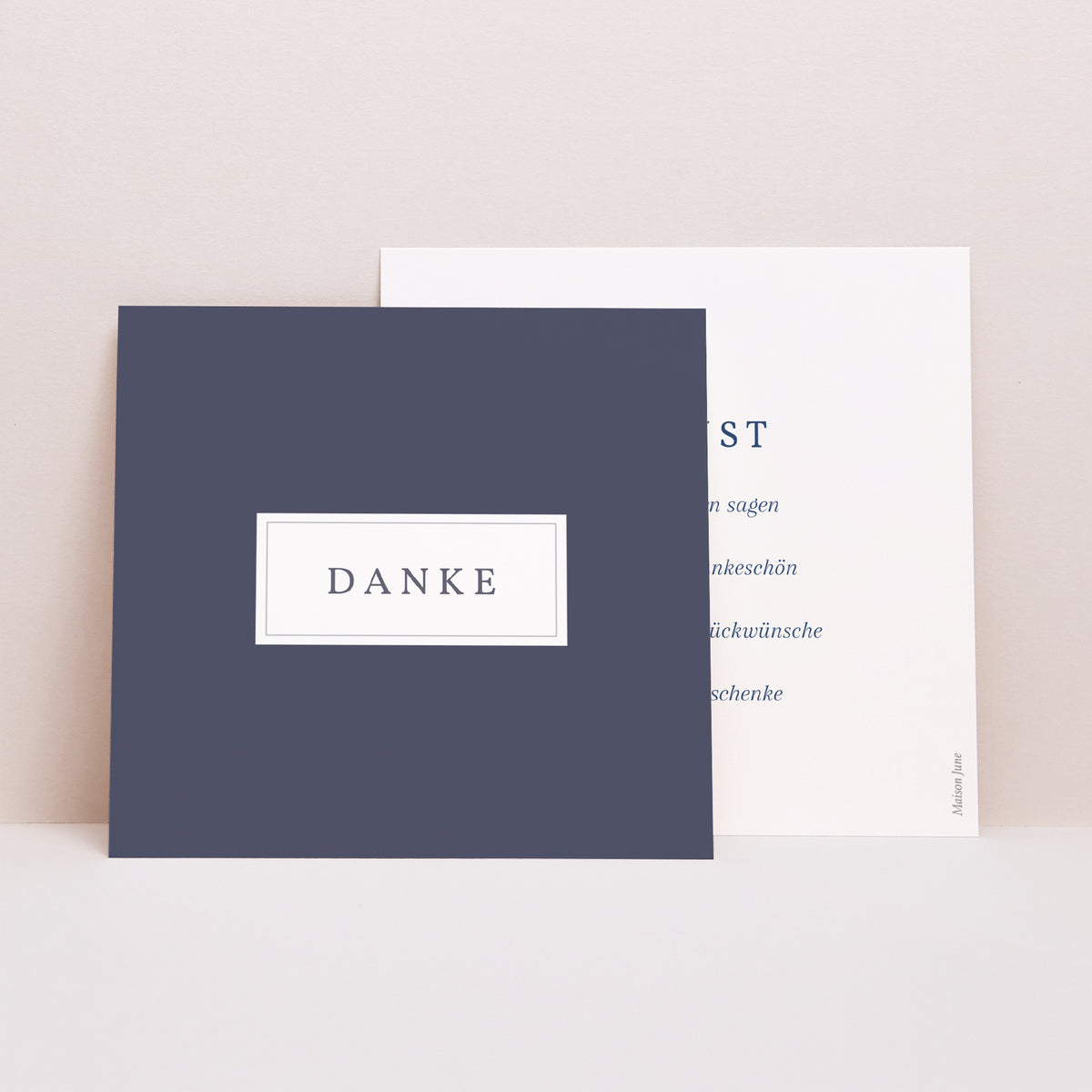 Dankeskarte Geburt Quadrat Sommergarderobe Zitrone foto