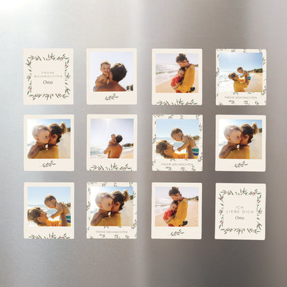 Fotoabzug Weihnachten Pack mit 12, magnetisch Pflanzenrahmen foto N° 1