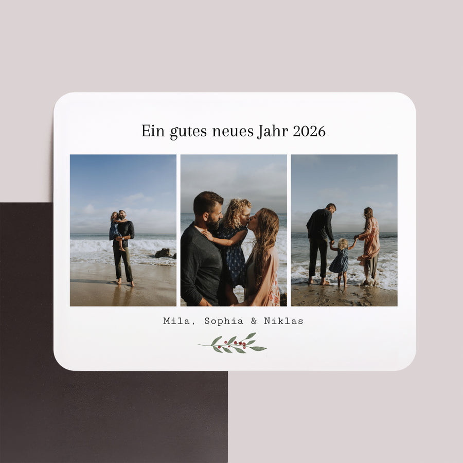 Weihnachtskarte Weihnachten Set von 8, magnetisch, Landschaft, rechteckige abgerundete Ecken Wunsch-Trio foto