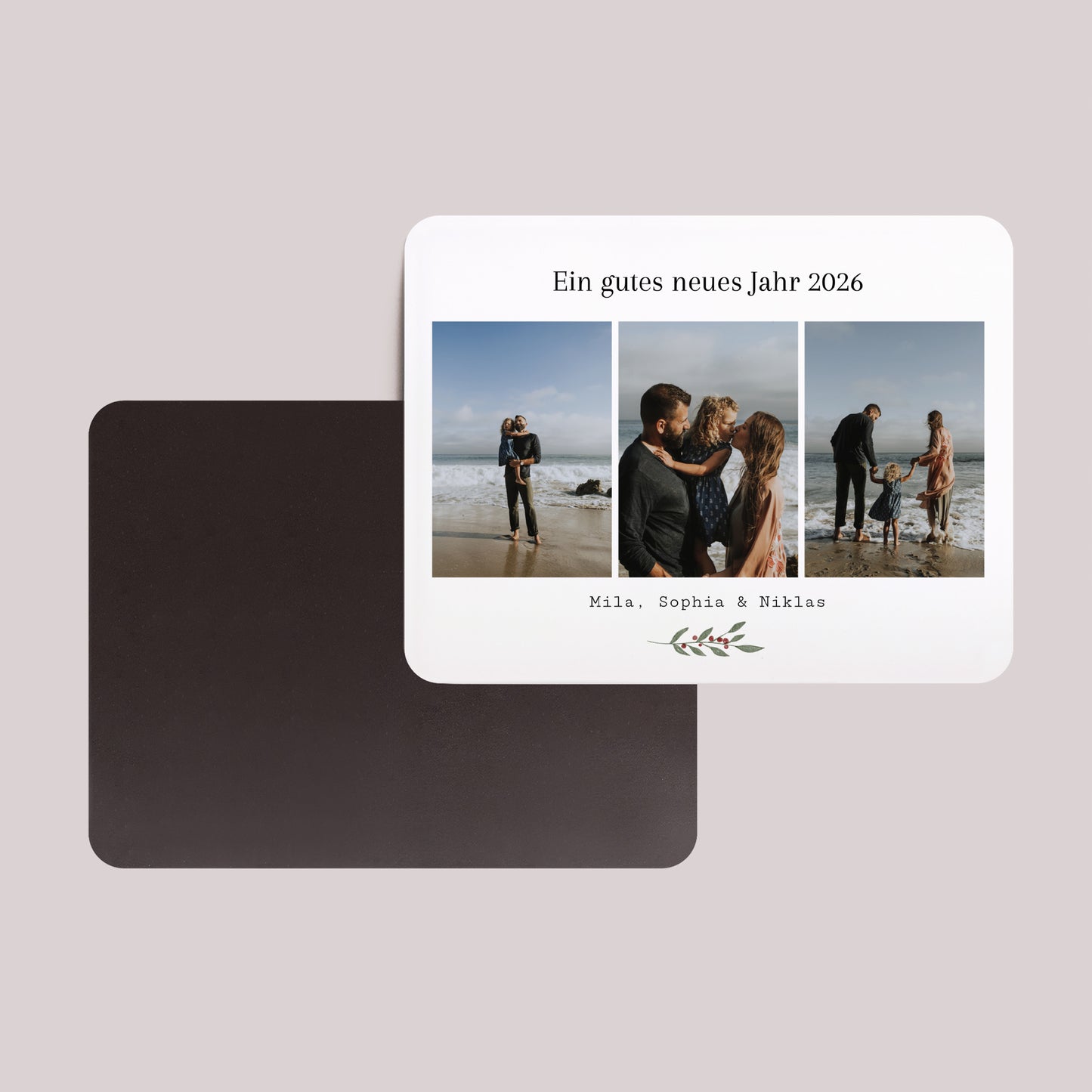 Weihnachtskarte Weihnachten Set von 8, magnetisch, Landschaft, rechteckige abgerundete Ecken Wunsch-Trio foto N° 2