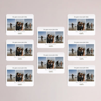 Weihnachtskarte Weihnachten Set von 8, magnetisch, Landschaft, rechteckige abgerundete Ecken Wunsch-Trio foto N° 3
