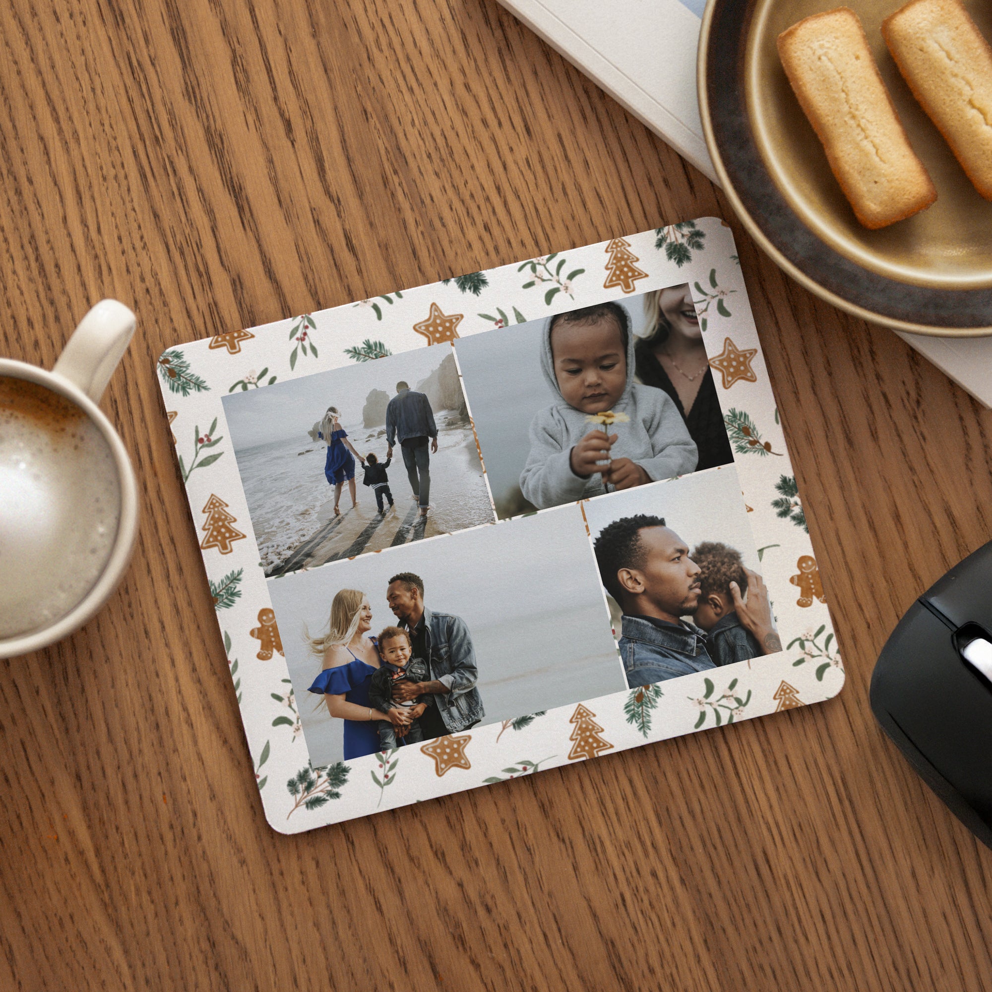 Mousepad Weihnachten Rechteck Weihnachtskekse foto N° 1