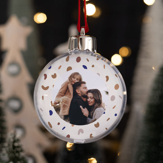 Weihnachtskugel Weihnachten Runde Zierkiesel & Goldrand foto