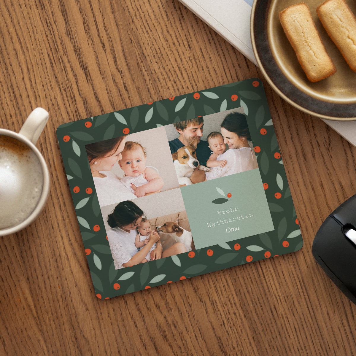 Mousepad Weihnachten Rechteck Brennender Busch foto