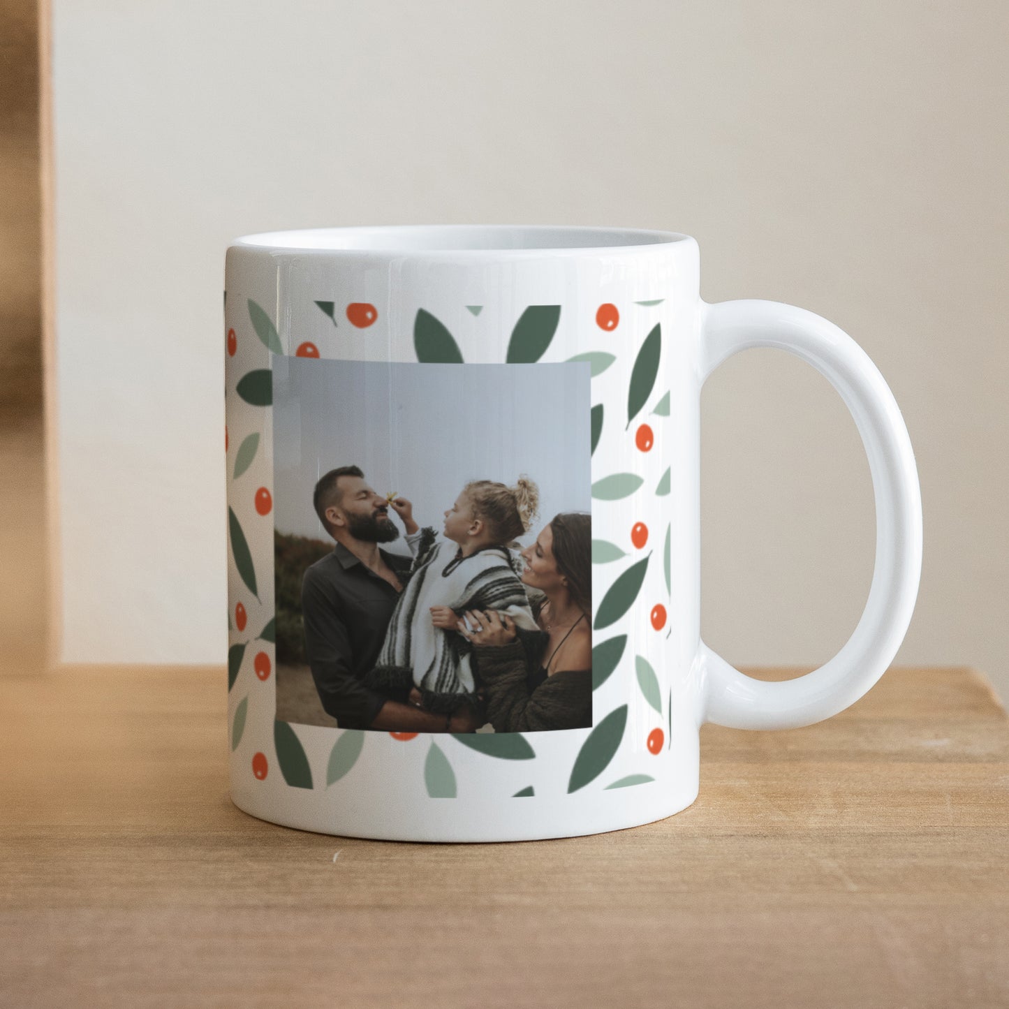 Tasse Weihnachten Weiß Brennender Busch foto N° 1